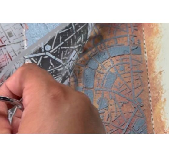 Stamperia Sjabloon "Our Way - Street Map", 20 x 25 cm