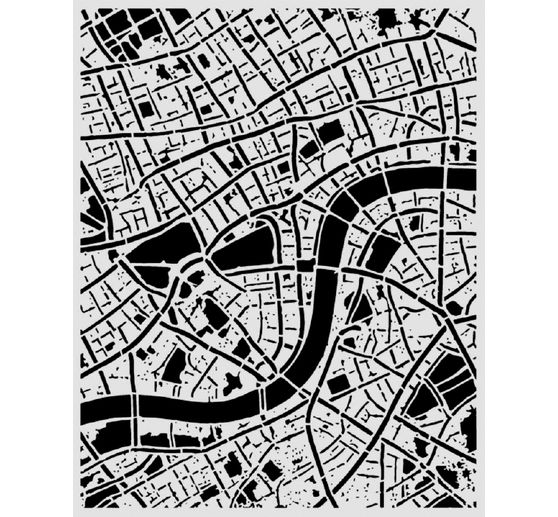 Stamperia Sjabloon "Our Way - Street Map", 20 x 25 cm