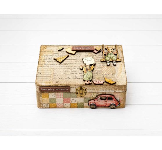 Stamperia Motief strozijde assortiment "Cozy Family", DIN A4, set van 6