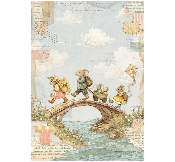 Stamperia Motief strozijde assortiment "Cozy Family", DIN A4, set van 6