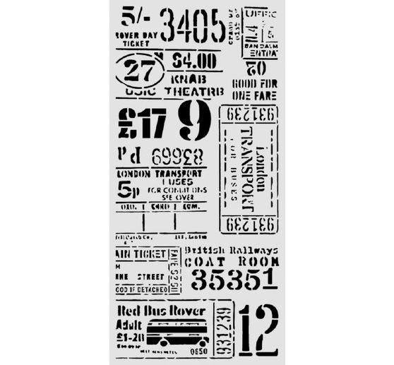 Stamperia Sjabloon "Our Way - Tickets", 12 x 25 cm