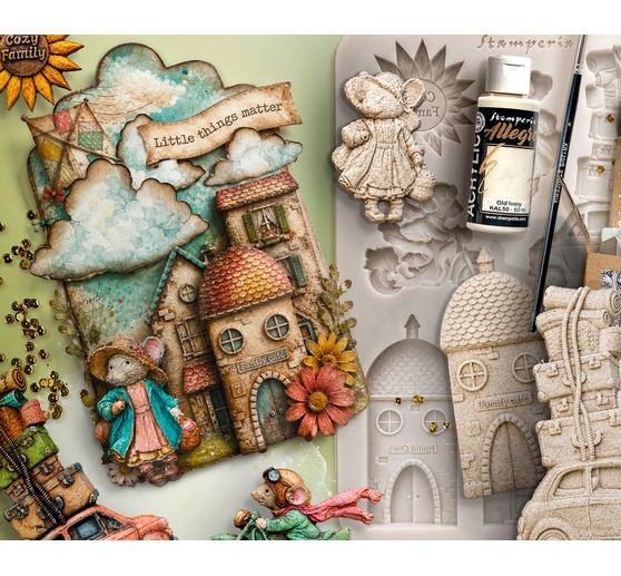 Stamperia Silicon vorm A5 "Cozy Family"