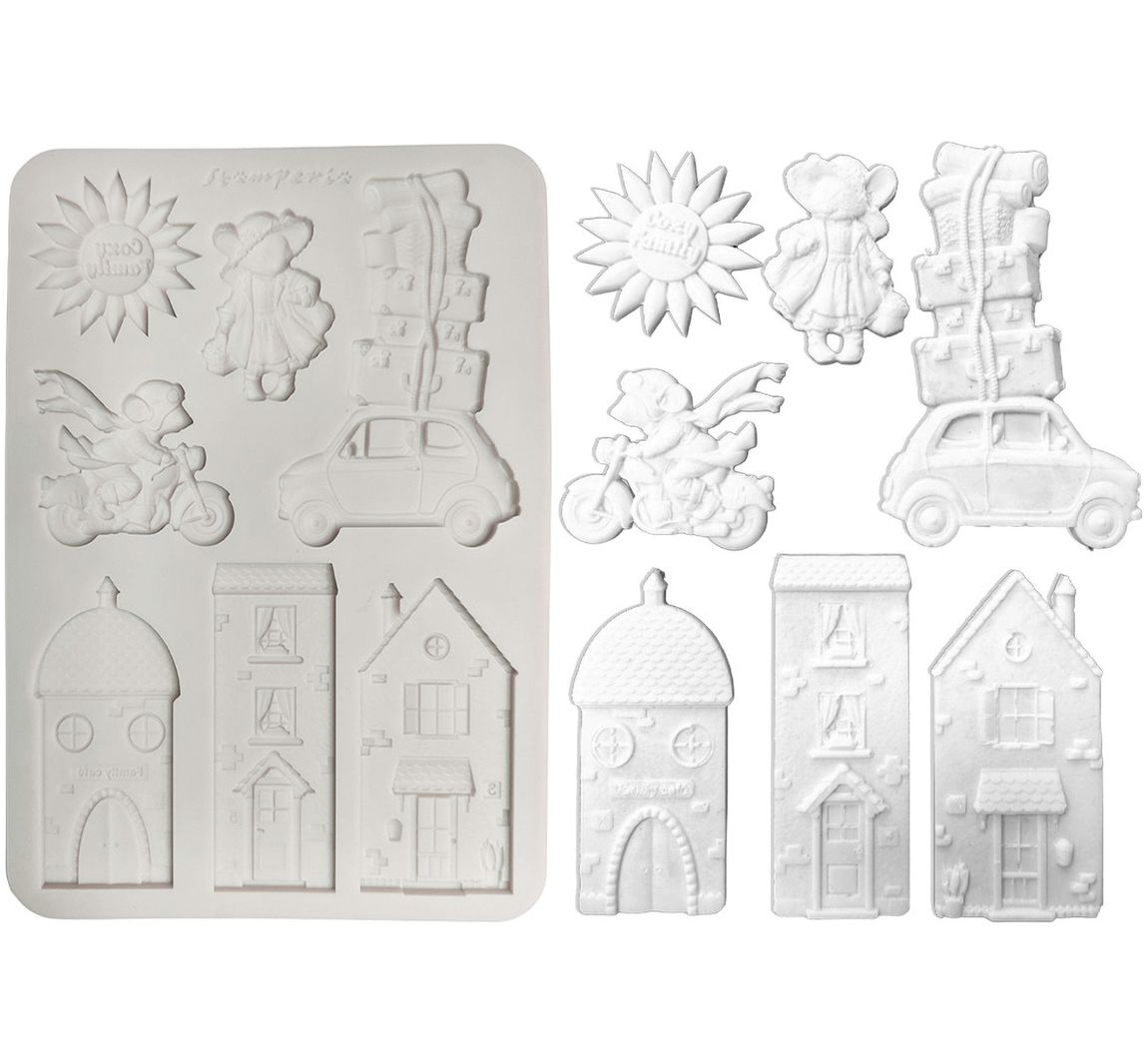 Stamperia Silicon vorm A5 "Cozy Family"