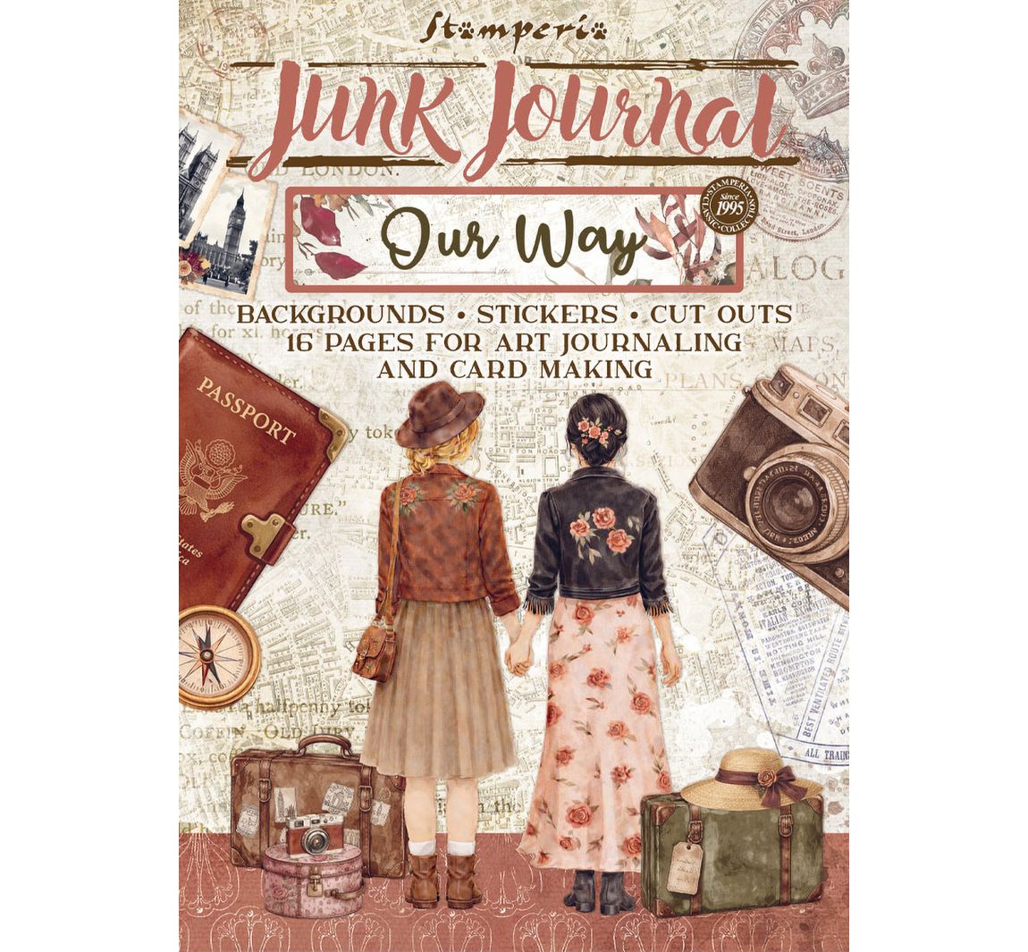 Stamperia - Our Way Junk Journal Stickers, Backgrounds, Cut-Outs (SBJK30)