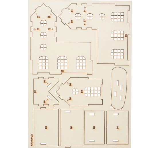Houten bouwpakket "Winterdorp"