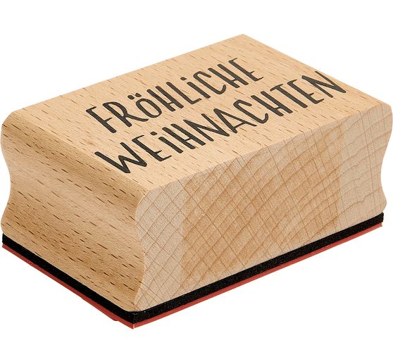 Wooden stamp "Fr&ouml;hliche Weihnachten"