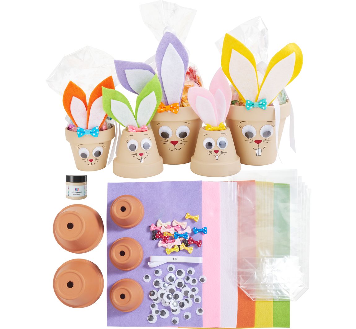 VBS Knutselkit "Terracotta pot konijntjes"