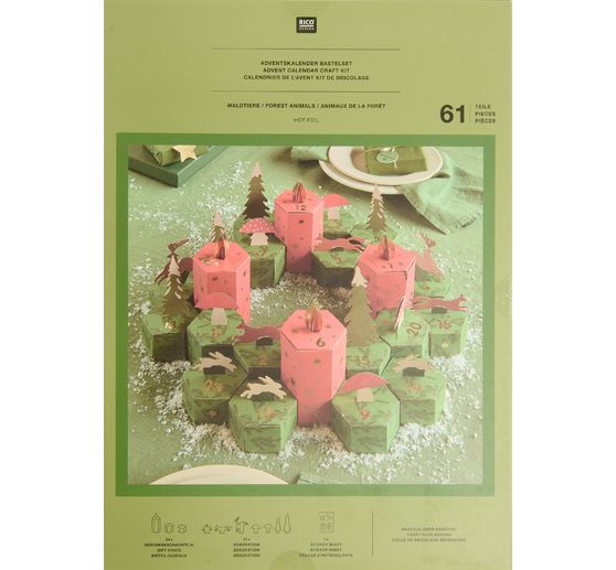 Adventskalender knutselset "Bosdieren"