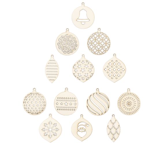 Wooden Christmas pendant "Tree ornaments"