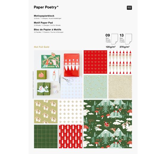 Craft paper pad "Advent, Advent"