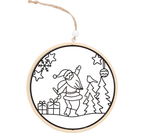 VBS Decorative ring with metal motif &ldquo;Santa Claus&rdquo;