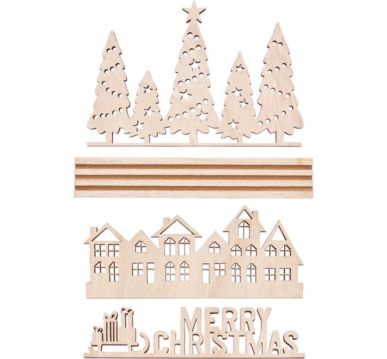 VBS Houten steekmotief "Merry Christmas"