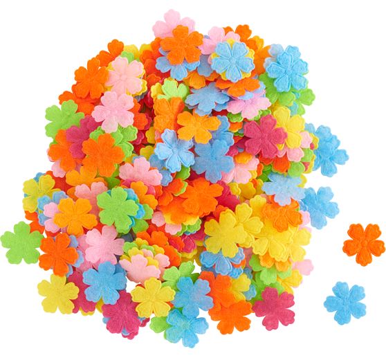 VBS XXL Vilten strooideeltjes "Bloemen"