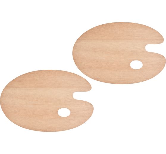 VBS Houten schilderpalet "Ovaal", 2 stuks