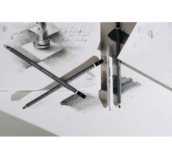 STAEDTLER Charcoal pencils "Mars Lumograph" charcoal 100C, 4 pcs.
