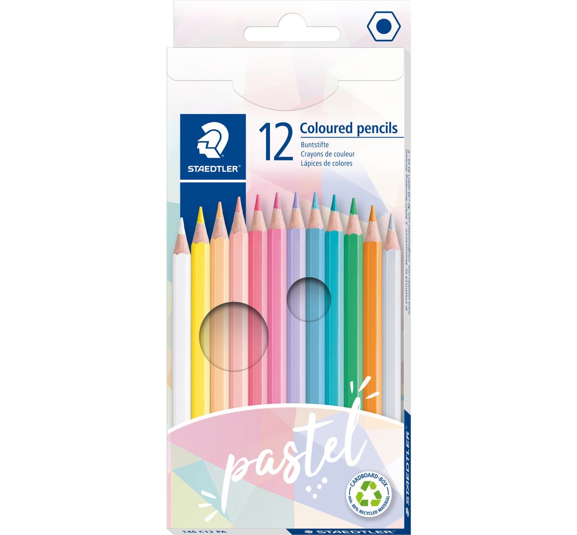 STAEDTLER Kleurpotloden "Pastel", 12 kleuren