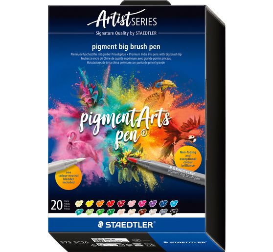 STAEDTLER Pigment big brush pen "Pigment Arts", 20 kleuren