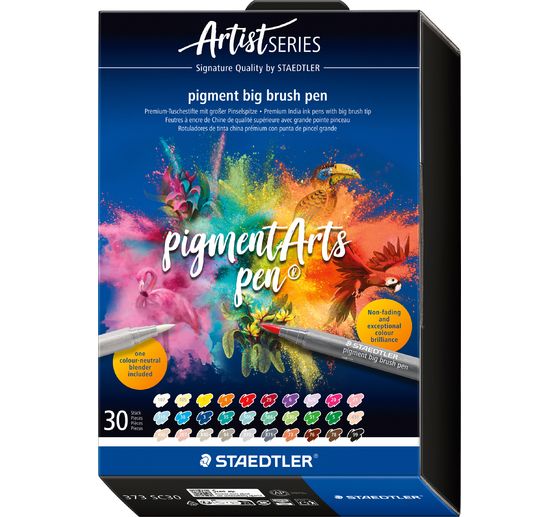 STAEDTLER Pigment big brush pen "Pigment Arts", 30 kleuren