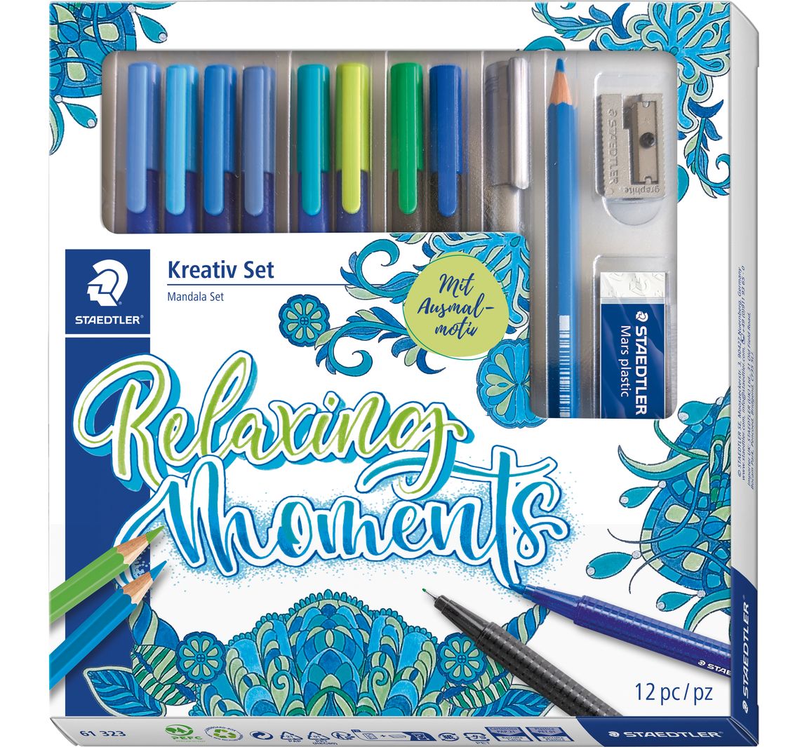 STAEDTLER Handlettering-set "Mandala", 12 delig