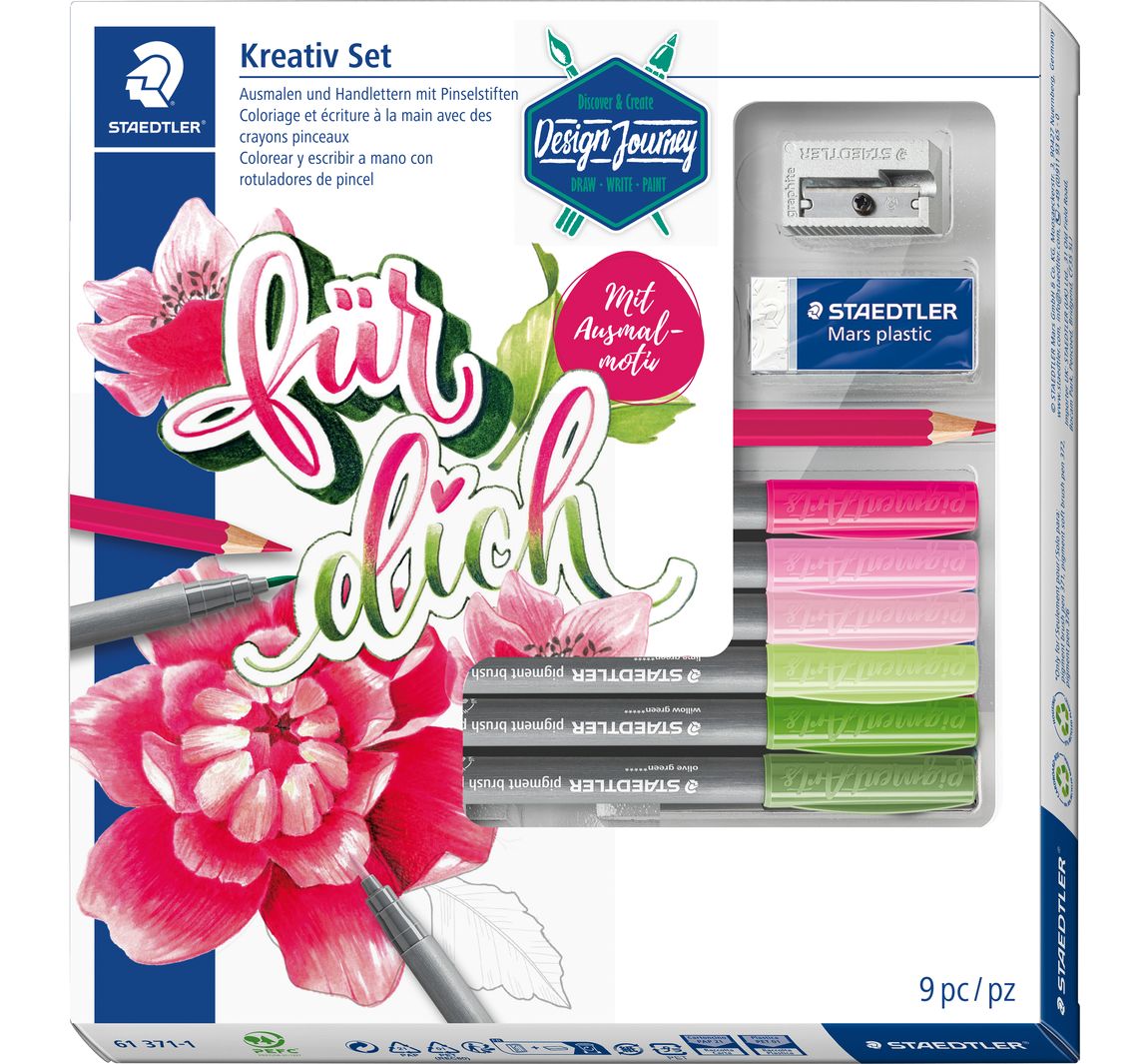 STAEDTLER Brush Lettering-set, 9 delig