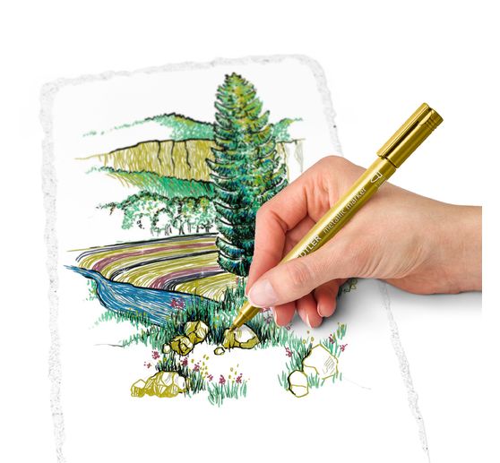 STAEDTLER Metallic Marker & Pigment Liner-set, 7 delig