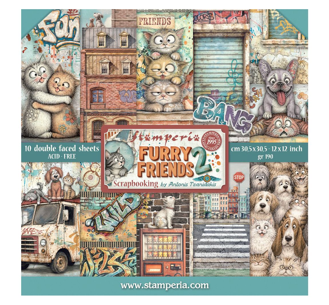 Stamperia Scrapbook blok "Furry Friends 2"