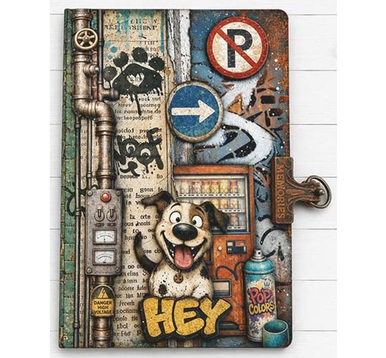 Stamperia Stencil "Furry Friends 2 - Graffiti", 20 x 25 cm