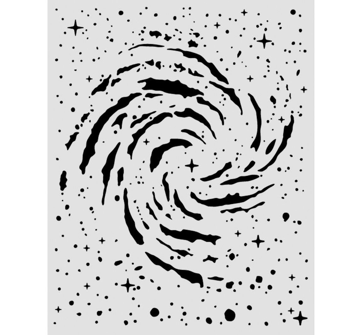 Stamperia Sjabloon "Cosmos - Swirling Nebula", 20 x 25 cm