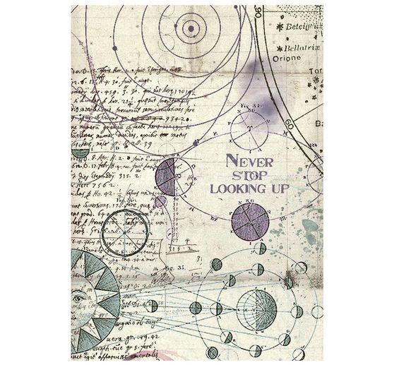 Stamperia Motief strozijde backgrounds "Cosmos", DIN A6, set van 8