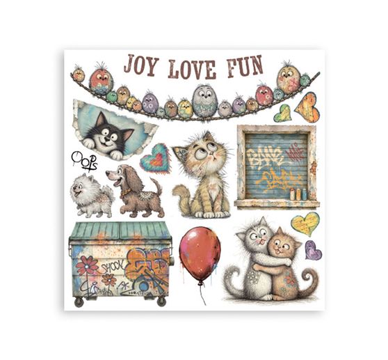 Stamperia Rub On assortment "Furry Friends 2"