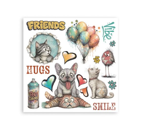 Stamperia Rub On assortment "Furry Friends 2"