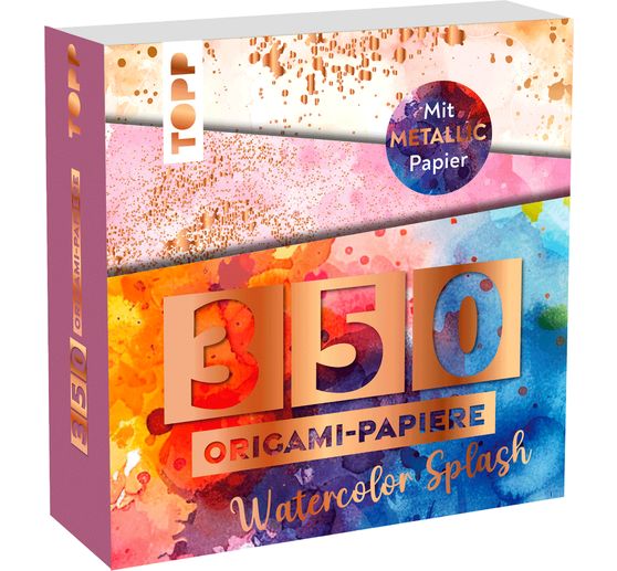 350 origamipapieren "Watercolor Splash"