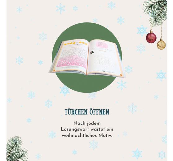 3D-adventskalender "O R&auml;tselbaum" om neer te zetten en open te klappen