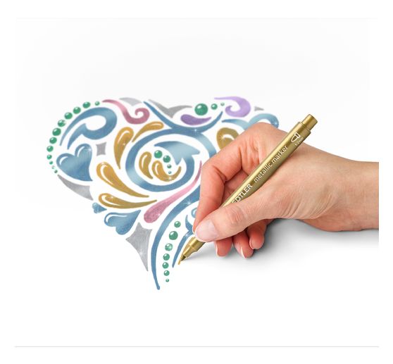 STAEDTLER Permanent marker "Metallic", round tip, 3 colours