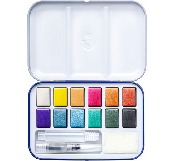 STAEDTLER Aquarelverfdoos "Metallic", 12 kleuren