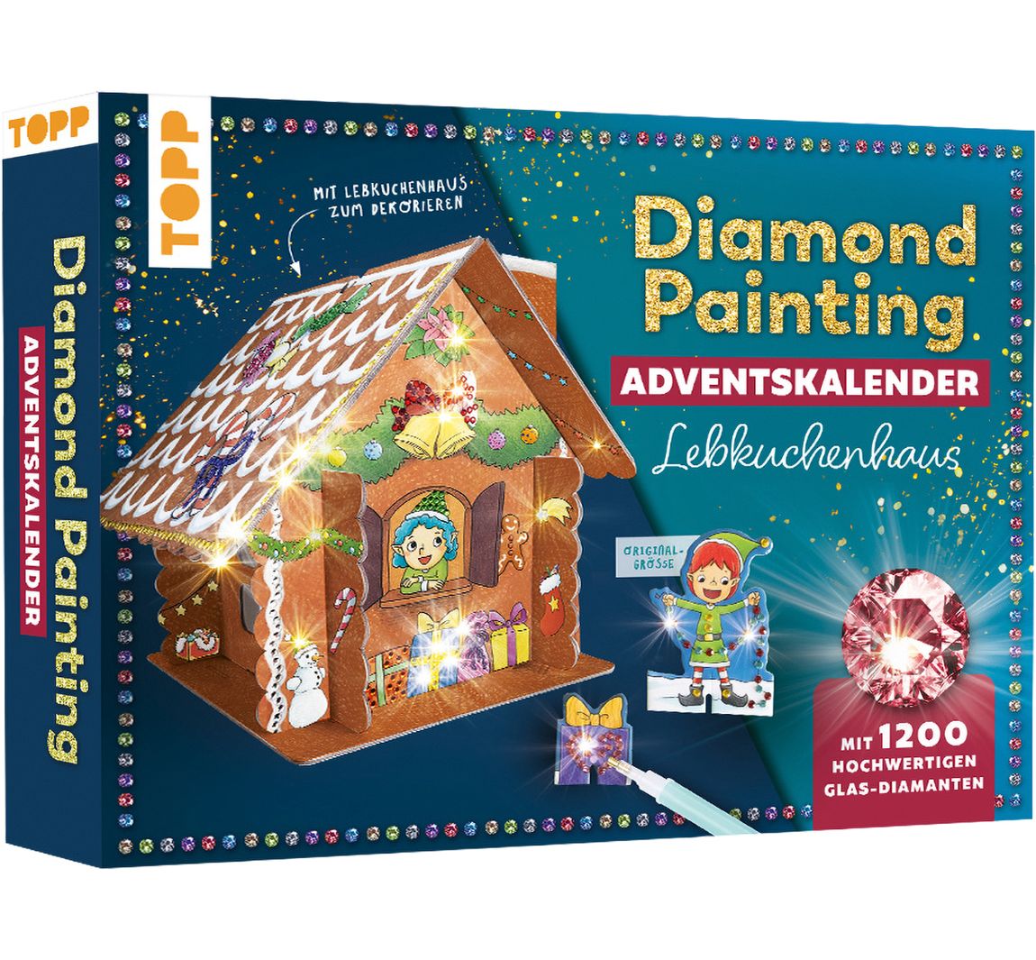 Adventskalender "Diamond Painting - Lebkuchenhaus"