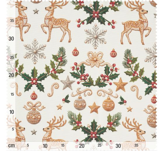 Cotton fabric "Rentier & Ilex", acrylic coated
