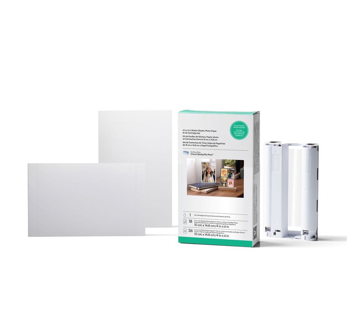 Cricut StickerPix Print Set "Fotopapier + stickervellen", 55-delig