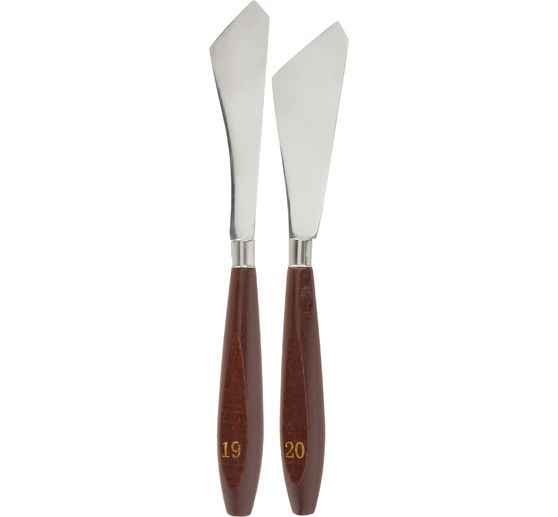 VBS Painting Knife with Wooden Handle, set of 2