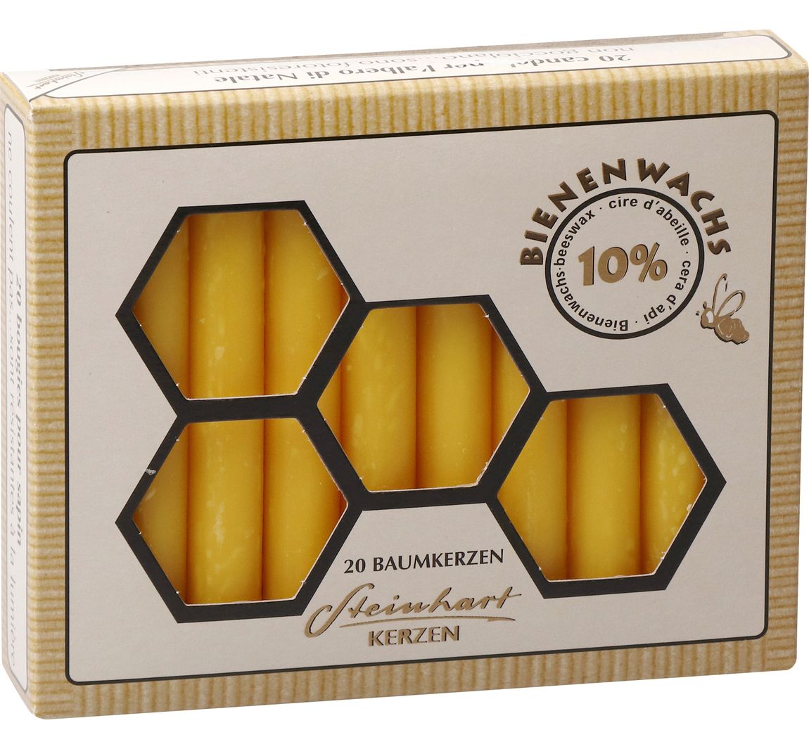 Boomkaarsen met 10 % bijenwas, 20‑pack