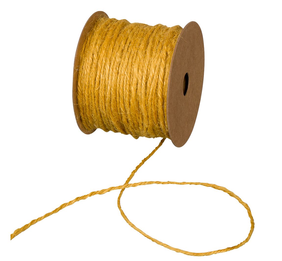 Jute koord "Basis" - Geel