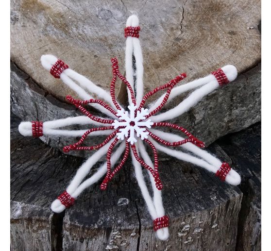 Tijdschrift DIY Vilt + Wol + Draad Herfst Kerst "Retro Wikkel Sterren"