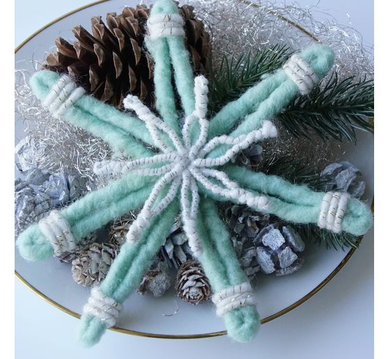 Tijdschrift DIY Vilt + Wol + Draad Herfst Kerst "Retro Wikkel Sterren"