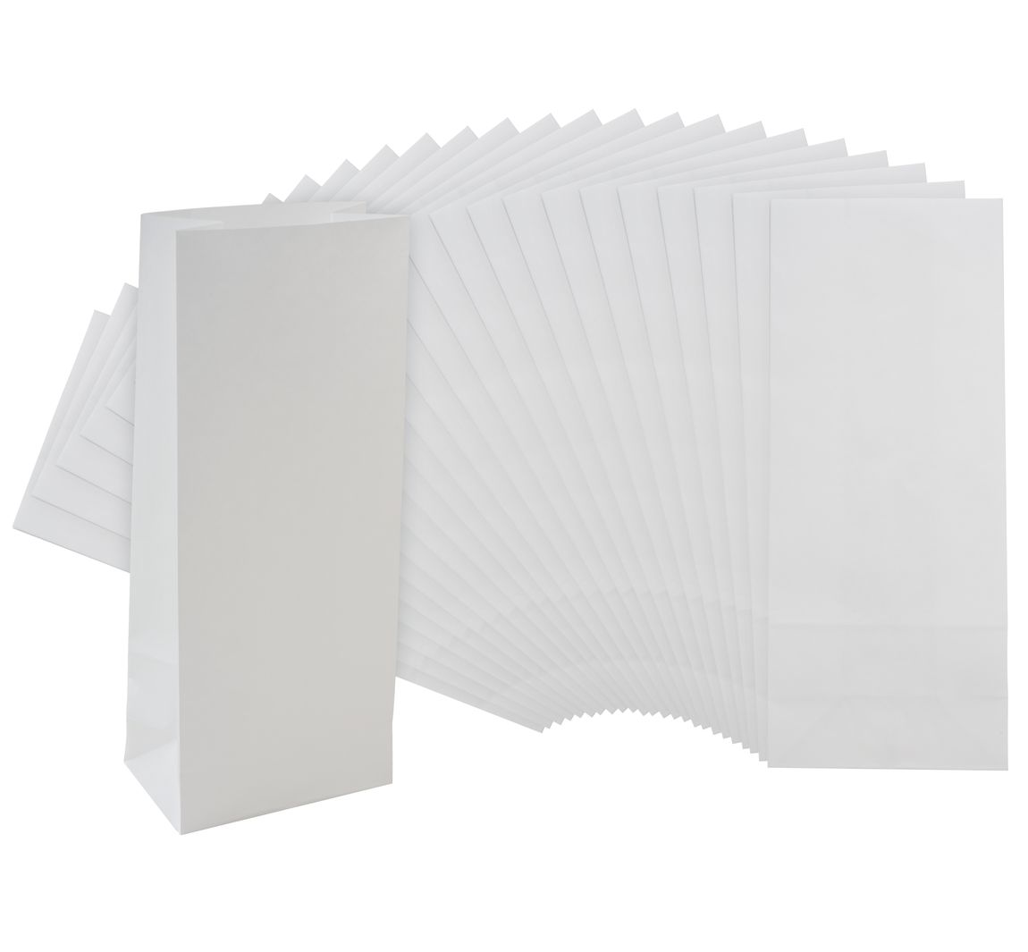 Papier-Blokbodemtas - Wit