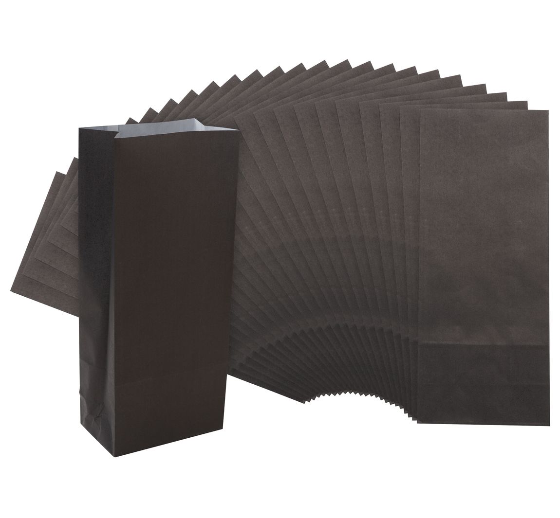 Papier-Blokbodemtas - Zwart