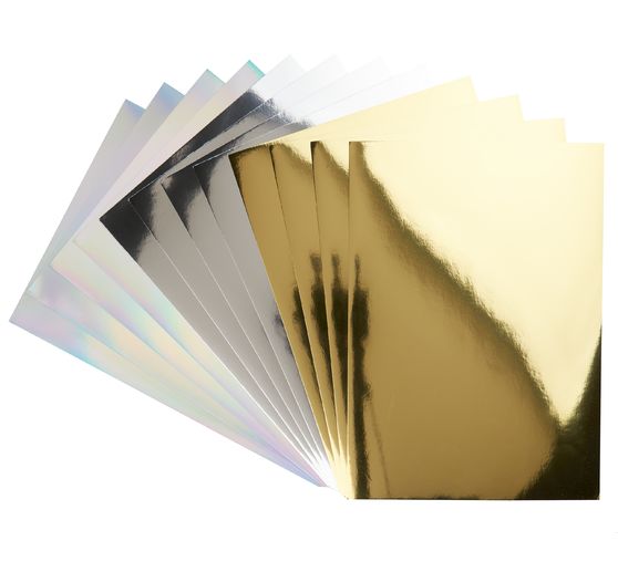 Mirror cardboard block Gold/Silver