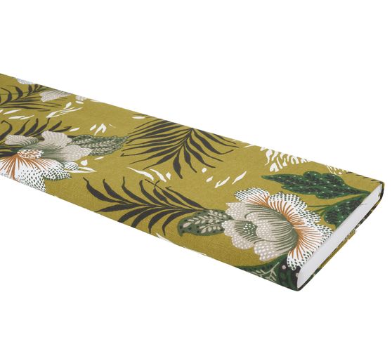 Half Panama stof "Zebra en bloemen"