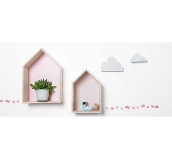 Wooden shelf "House", set of 2
