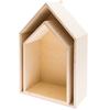 Wooden shelf "House", set of 2