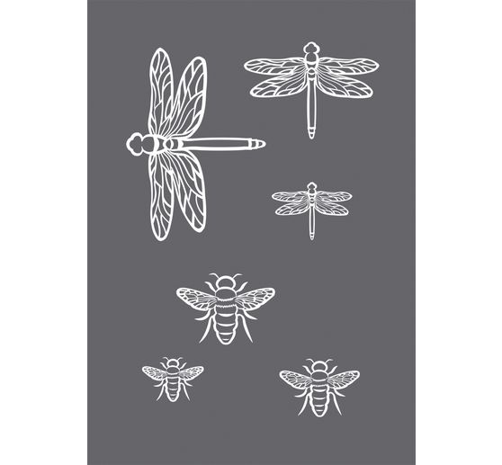 Stencil "Insects" with Scraper